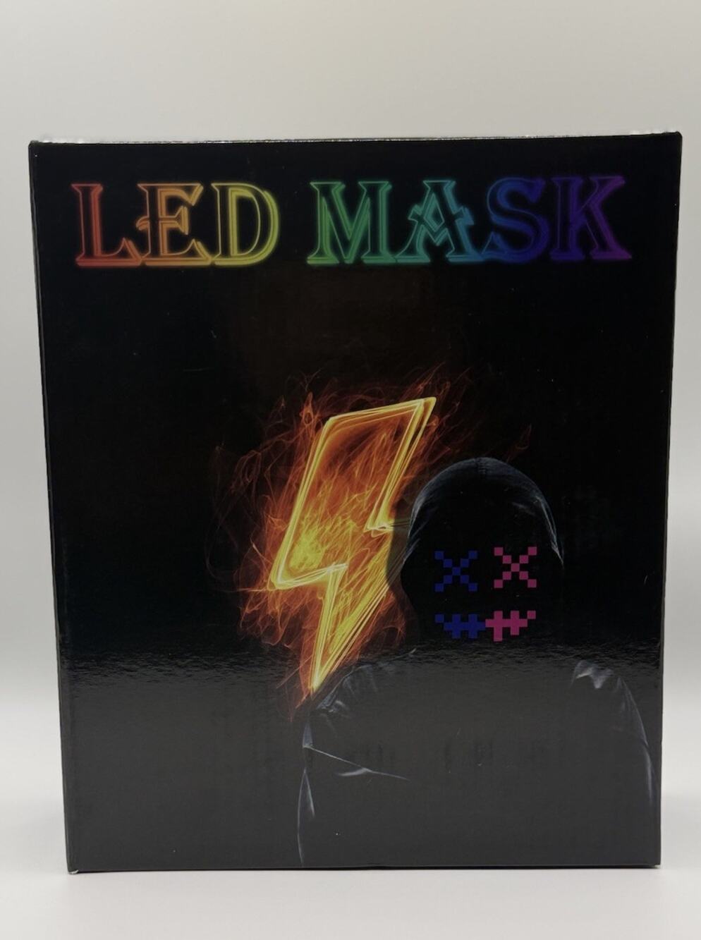 QAQ LED Light Up Mask – Gesture Sensing Glow Mask for Halloween Costume Party